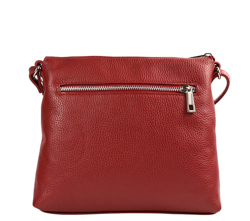 Poseta casual, dama, ADA SHOES, 0075, rosu, piele naturala